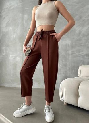 Стильные женские укороченные брюки6 фото