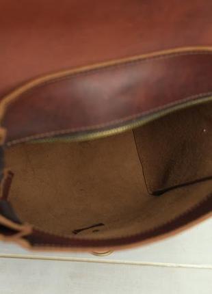 Женский кожаный рюкзак "венеция", размер средний, кожа итальянский краст, цвет вишня6 фото
