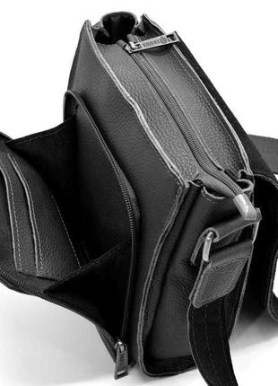 Чоловіча сумка-планшет через плече fa-3027-3md від tarwa чорний флотар7 фото