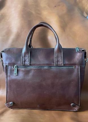 Шкіряна чоловіча сумка кольору хеннессі tarwa gb-7120-3md8 фото