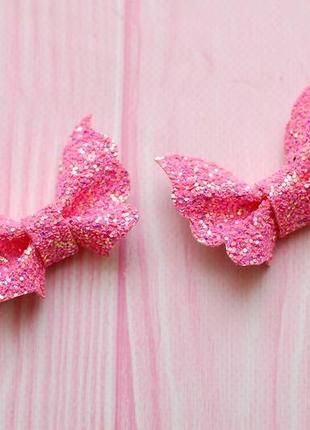 Заколки метелики для дівчинки рожеві3 фото
