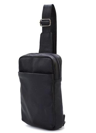 Кожаный мужской слинг, косуха, рюкзак на одно плечо fa-0205-3md tarwa флотар2 фото