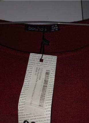 Бордовая футболка блузка блузка4 фото