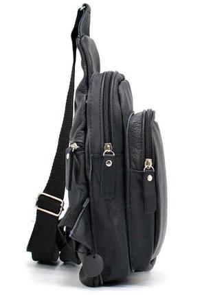 Мужской кожаный слинг рюкзак на одно плечо limary lim-sl152 фото