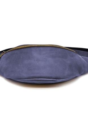 Напоясная сумка синяя из натуральной кожи rk-3035-3md tarwa3 фото