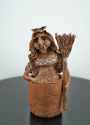 Баба яга в ступе статуэтка подарок сувенир