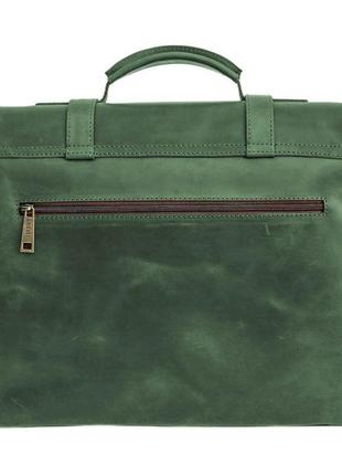 Портфель мужской кожаный зеленый re-0001-4lx tarwa2 фото