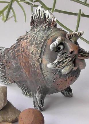 Рыба статуэтка фигурка рыба усатая fish figurine1 фото