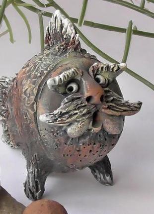 Рыба статуэтка фигурка рыба усатая fish figurine2 фото