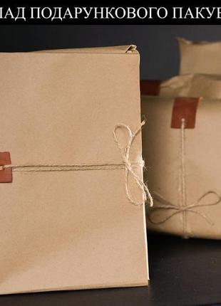 Кожаная обложка для блокнота а5 "модель №6" винтажная кожа цвет коньяк