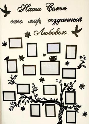 Сімейне дерево "наша сім'я це світ, створений любов'ю" 170х150 см4 фото