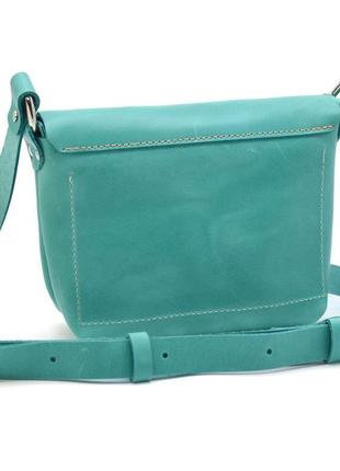 Жіноча невелика сумка через плече tarwa rkl-8077-3md блакитна сумочка з клапаном і внутрішньою кишенею2 фото