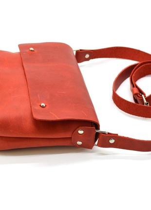 Женская небольшая сумка через плечо tarwa rr-8077-3md красная4 фото