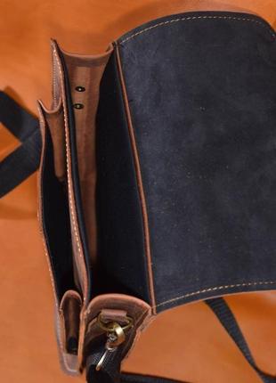 Кожаная сумка на плечо мужская с клапаном limary lim0123rb цвет хеннеси4 фото