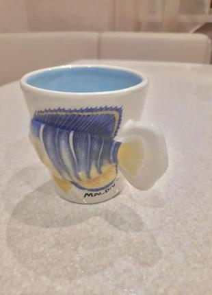 Чашка с рыбкой из мальдов2 фото