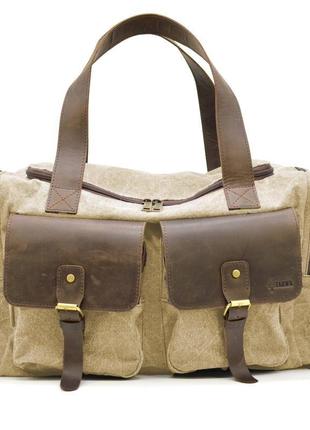 Дорожная сумка из парусины и лошадиной кожи rсc-5915-4lx бренда tarwa1 фото