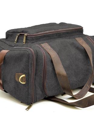 Дорожня сумка з парусини та кінської шкіри rgc-5915-4lx бренда tarwa4 фото