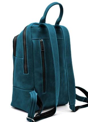 Жіночий шкіряний блакитний рюкзак tarwa rksky-2008-3md5 фото