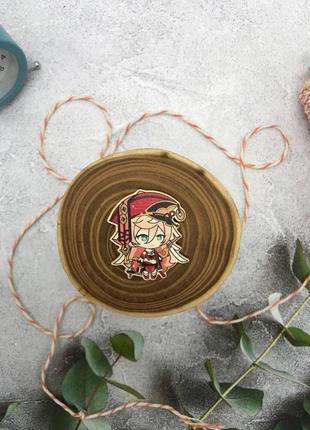 Дерев'яний значок "геншин імпакт — янь фей"