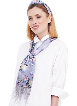 Яскравий літній набір my scarf (обруч+твилли з пір'ям) від myscarf
