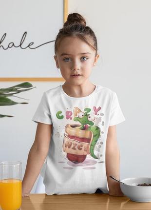 Детская футболка с оригинальным принтом "хорошая сумасшедшая змея"2 фото
