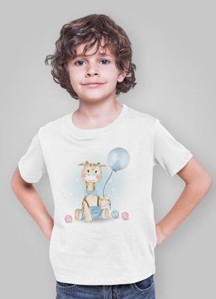 Дитяча футболка з оригінальним принтом "жираф"3 фото