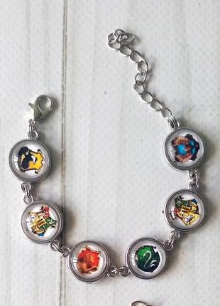 Браслет гаррі поттер факультети на білому