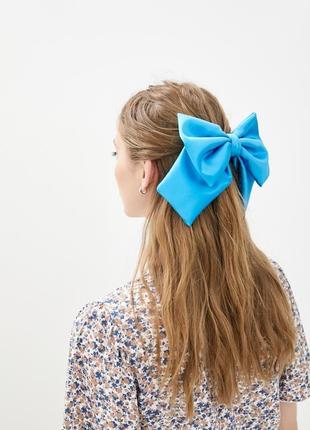 Большой голубой luxury бант - украшение для волос от myscarf