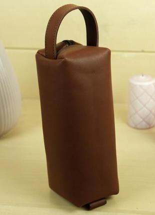 Несессер "міні" шкіра італійський краст, колір коричневий3 фото