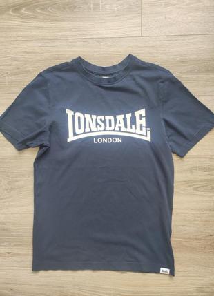 Футболка lonsdale essentials logo tee navy1 фото