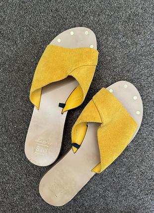 Шлепанцы замша/кожа m&amp;s6965/38