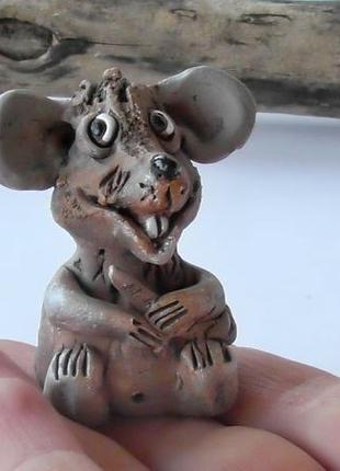 Мышка фигурка в виде мыши сувенир керамика4 фото