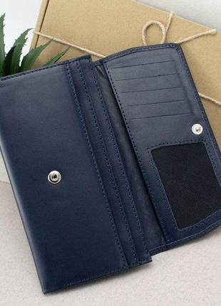 Подарочный женский набор №92: кошелек leona + обложка на паспорт + ключница (синий питон)4 фото