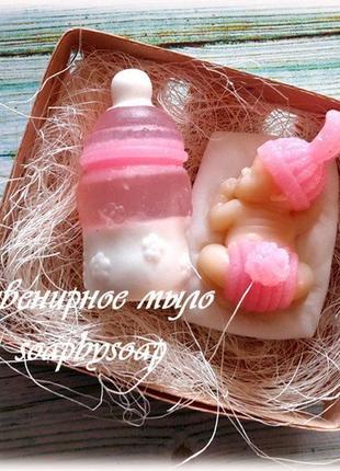 Набор мыла "малышок и бутылочка"1 фото