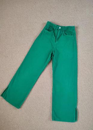 Широкие джинсы нм палоццо зелени2 фото