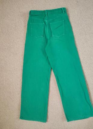 Широкі джинси нм палоццо зелені3 фото