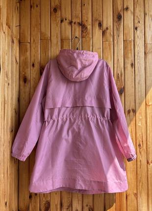 Куртка парка ветровка розового цвета с капюшоном m&amp;s скидки sale2 фото