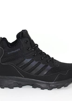 Чоловічі термостійкі зимові черевики на шнурівці. чорний3 фото