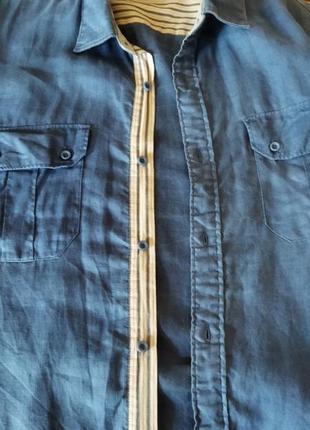 Льняная тенниска "colin,s" р.м(батальная)) бангладеш5 фото