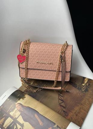 Сумка женская в стиле michael kors mini bag peach7 фото