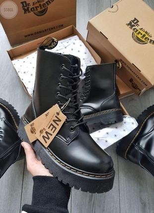 ❄️❄️❄️dr.martens jadon black❄️❄️❄️зимние женские ботинки на платформе