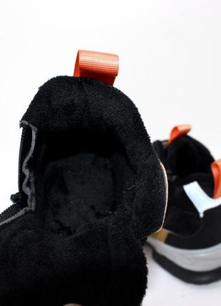 Стильні руді осінні черевики для хлопчика з блискавкою та липучкою рудий7 фото