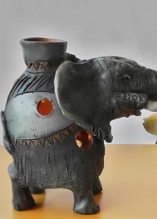 Аромалампа слон подарок в виде аромалампы-слона