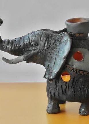 Аромалампа слон подарок в виде аромалампы-слона