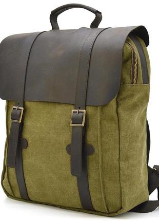 Сумка рюкзак для ноутбука з канвас tarwa rch-3420-3md хакі1 фото