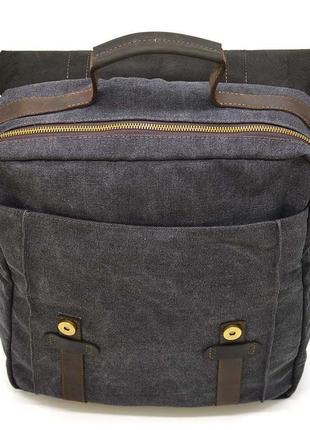 Сумка рюкзак для ноутбука из канвас tarwa rgc-3420-3md серая9 фото