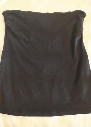 Стрейчевая черная юбка для беременных2 фото