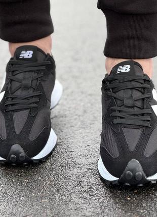 Кросівки чоловічі new balance 327 чорні з білим5 фото