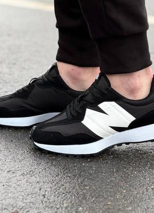 Кросівки чоловічі new balance 327 чорні з білим2 фото