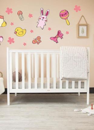 Виниловая интерьерная наклейка цветная декор на стену, обои и другие поверхности "игрушки"